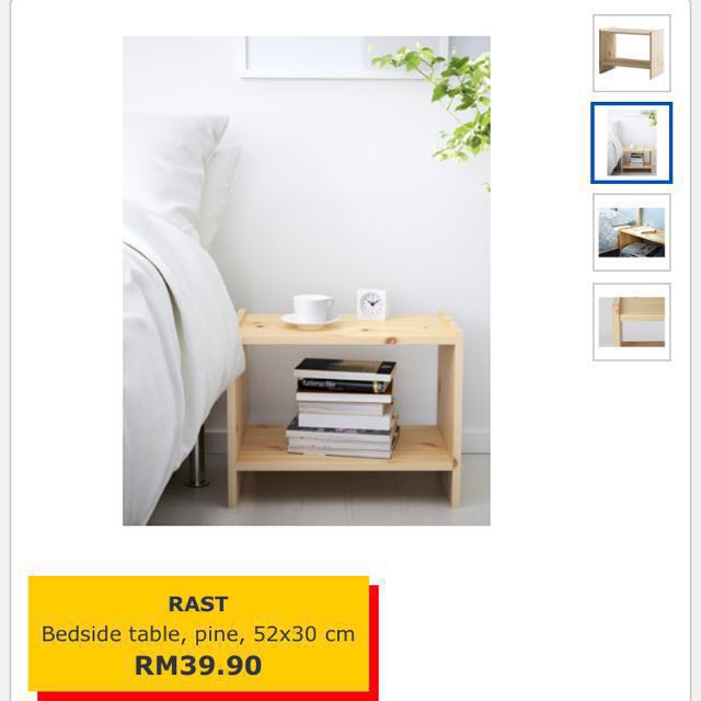 Ikea Rast Bedside Table PBF80, Furniture & Home Living, Furniture
