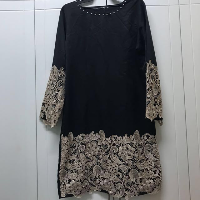 baju kurung moden lace plus size