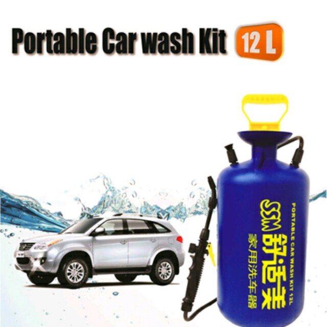 Portable car wash kit 12 litres, Car Accessories on Carousell