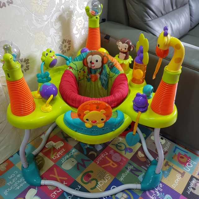 Preloved BRIGHT STARTS EXPLORE ROAR ACTIVITY JUMPER Babies Kids Infant Playtime on Carousell