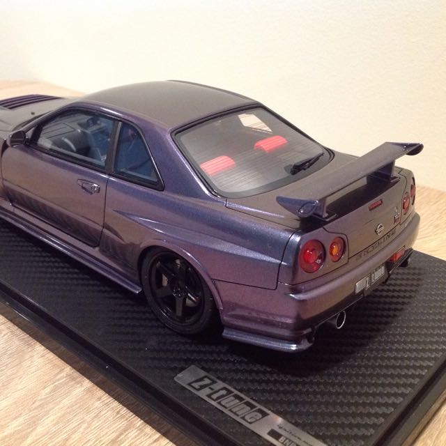 1 18 Ignition Nissan Nismo R34 Gtr Z Tune Midnight Purple On Carousell