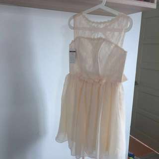 XXL Cream Bridesmaid Dress