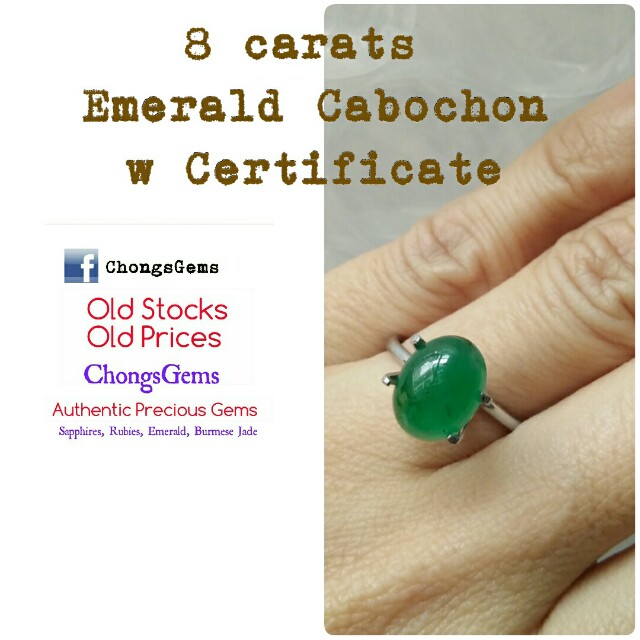 Cabochon top emerald value