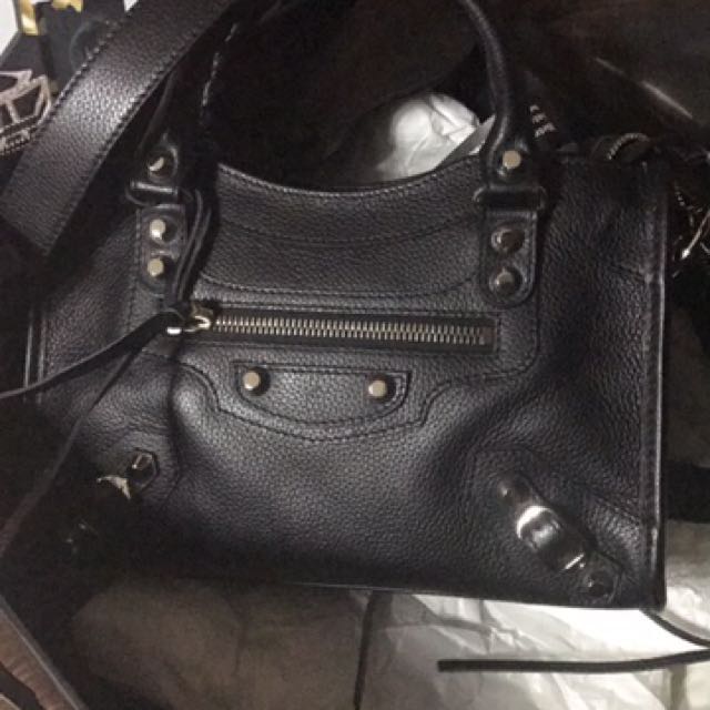 balenciaga classic silver mini city