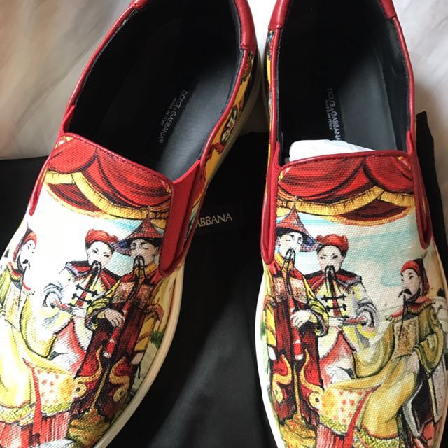 BN dolce gabbana D G oriental print slip on