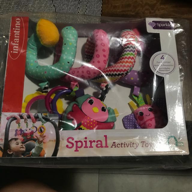 BNIB Infantino Spiral Activity Toy Pink Babies Kids Infant Playtime on Carousell