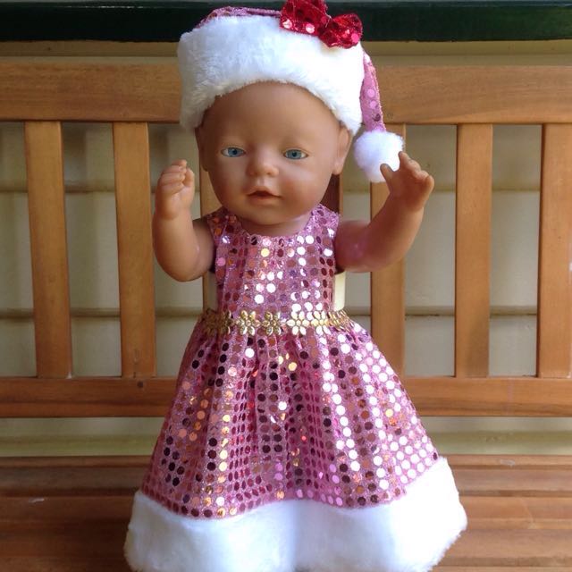 Christmas Dolls Dress And Santa Hat Doll Not Included Assorted
