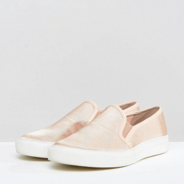 nude slip on trainers