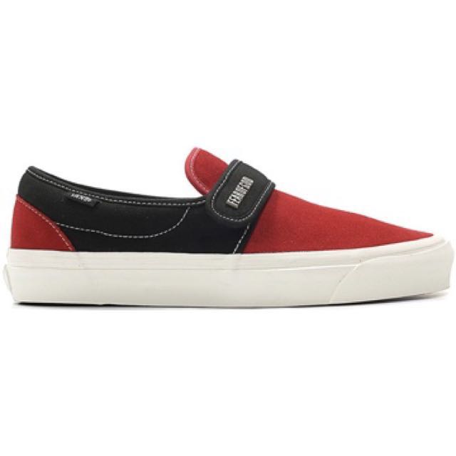 Fear of god vans red and black outlet