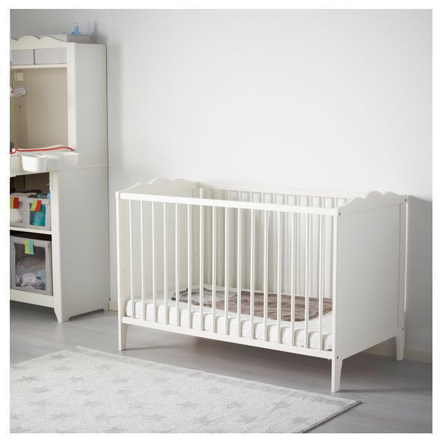 IKEA HENSVIK COT White Babies Kids Baby Nursery Kids Furniture Changing Tables Stations on Carousell