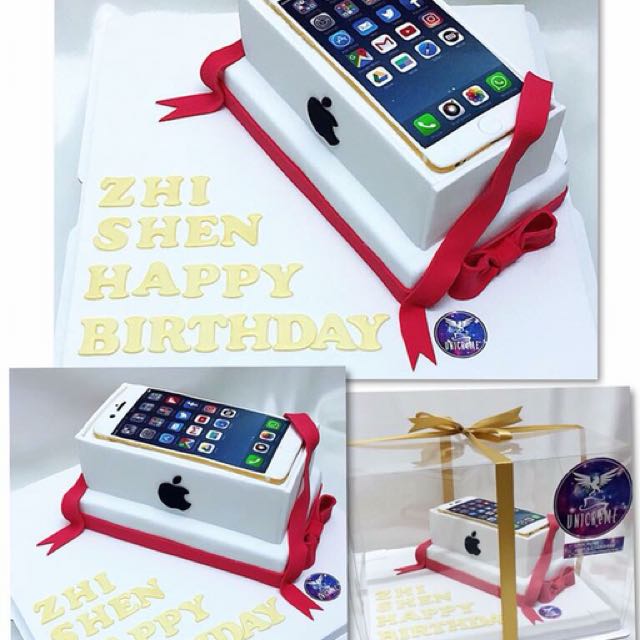 Apple I Phone Edible Cake Topper Image ABPID56551 – A Birthday Place