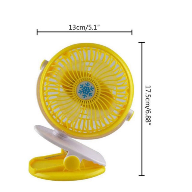 Portable Mini USB Fan Battery Operated Clip on Mini Desk Fan, TV & Home