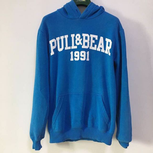 pull and bear hoodie blue