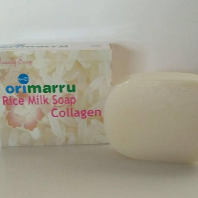 RICE MILK SOAP + COLLAGEN, Kesehatan & Kecantikan, Kulit, Sabun & Tubuh