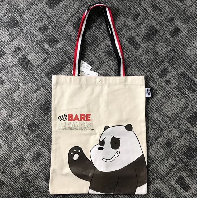  SALE WE BARE BEARS X MINISO  TOTE  BAG  Women s Fashion 