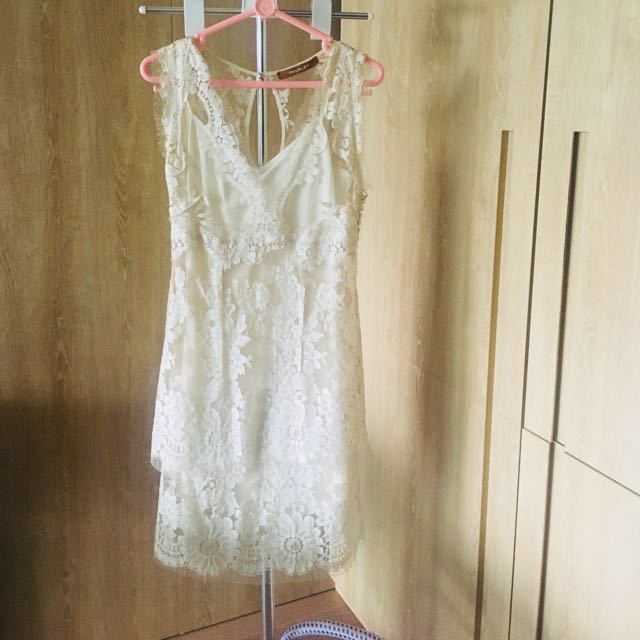 thurley white lace dress