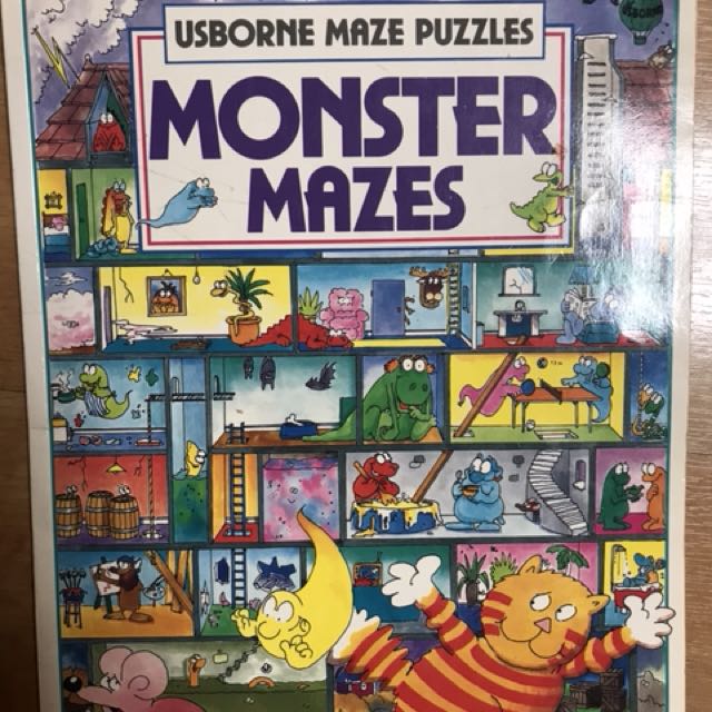 Usborne Maze Puzzles Monster Mazes, Hobbies & Toys, Books & Magazines