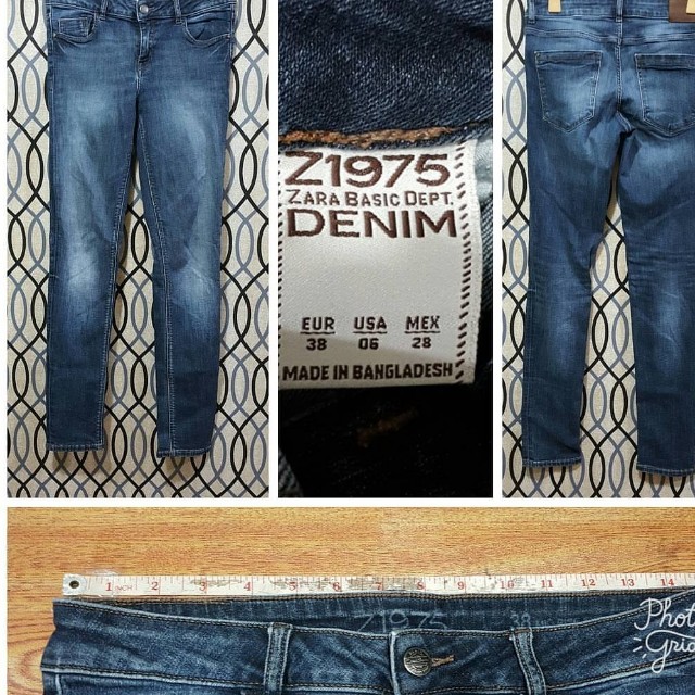 z1975 zara basic dept denim jeans