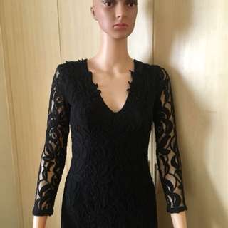 Black lace gown for rent only