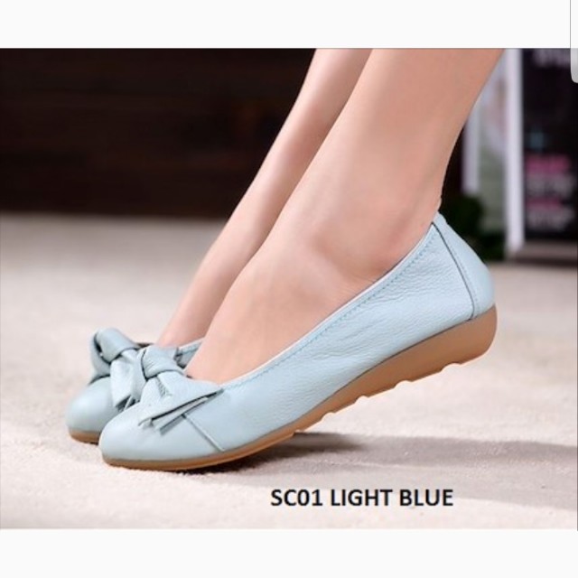 35 40 Real Soft Leather Comfortable Ladies Pumps Shoes Flats