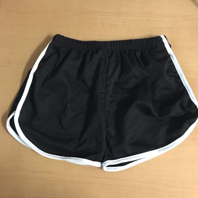 Black shorts with white outline sale