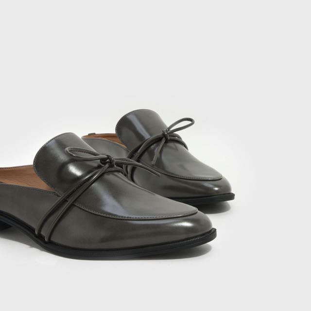 Charles and keith almond toe slip on hotsell
