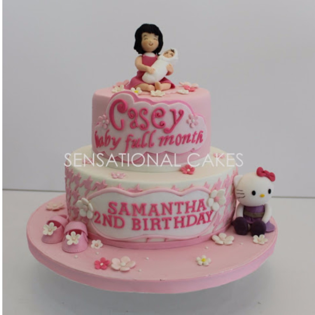 Dior Style Cake For Mum And Baby Girl Hello Kitty 3d Cake