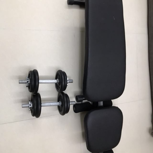 Gym Bench And Weight Sports Sports Games Equipment On Carousell