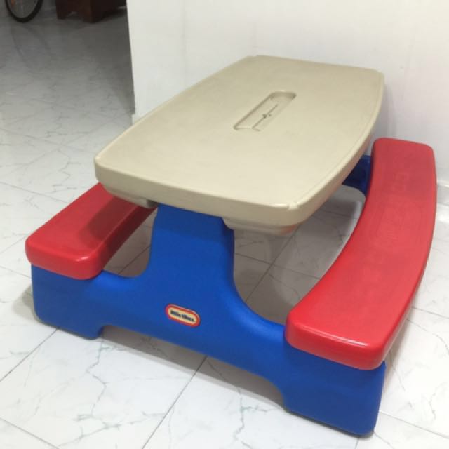 Little Tikes Picnic Table Babies Kids Baby Nursery Kids Furniture Kids Tables Chairs On Carousell