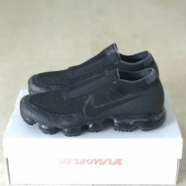 US9 Nike Air Vapormax Flyknit SE Laceless Triple Black