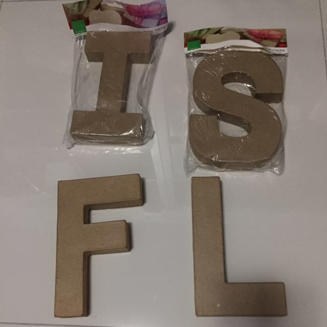 cardboard letter blocks