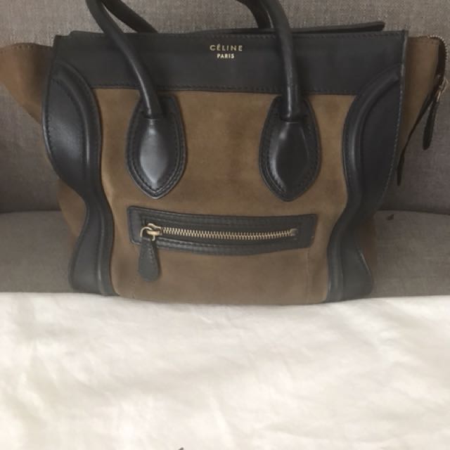 black leather celine bag