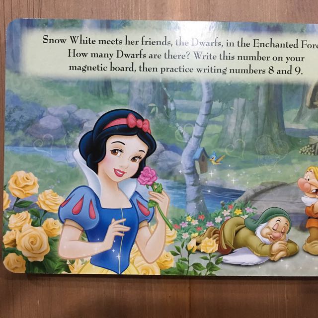 Disney Princess Learning To Count Story Book Magnetic Drawing
