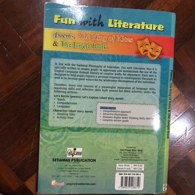 English Literature Year 4 The King of Kites and Jungle Book, Hobbies