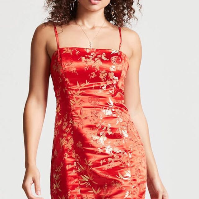 oriental satin dress
