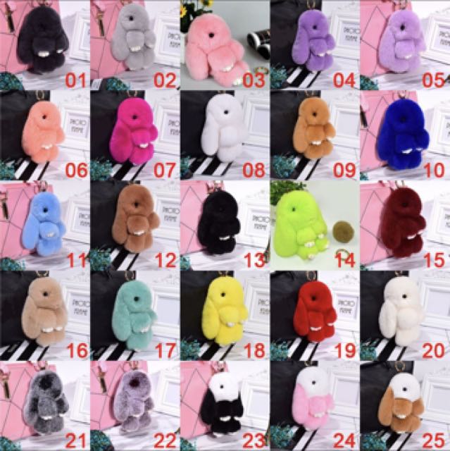 Fluffy Bunny keychain