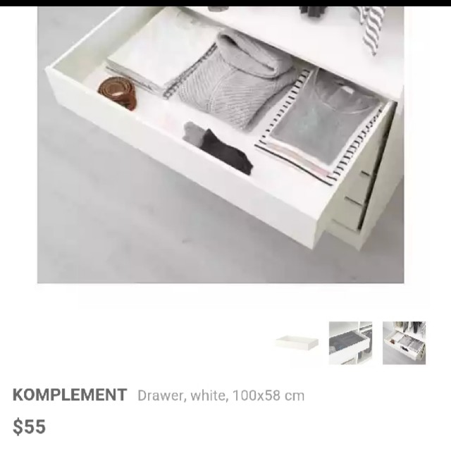 IKEA KOMPLEMENT drawer, Furniture & Home Living, Furniture, Shelves
