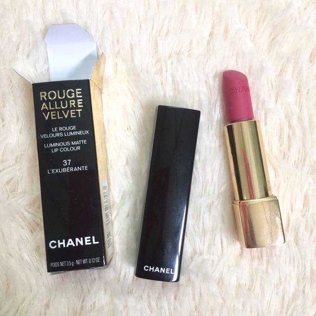PRELOVED] Chanel Rouge Allure Velvet in shade L'Exubérante, Beauty & Personal  Care, Face, Makeup on Carousell