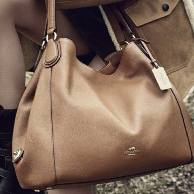 PRICE DROP COACH Edie Leather Purse Shoulder Bag Camel EXCELLENT CONDITION Women s Fashion Bags Wallets on Carousell