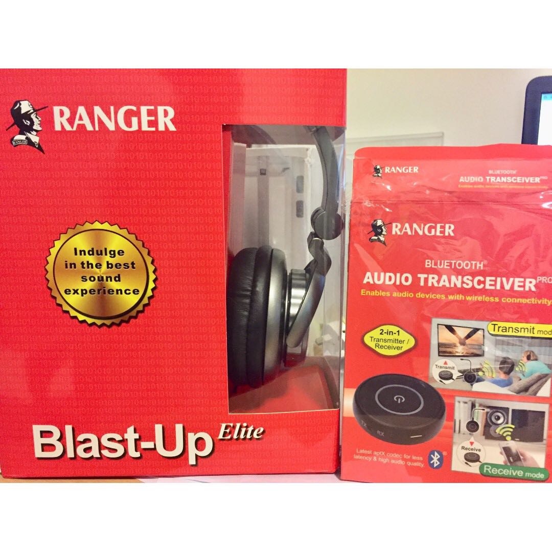 Ranger Wireless Audio Transceiver Pro + Wired Headset Blast-Up Elite ...