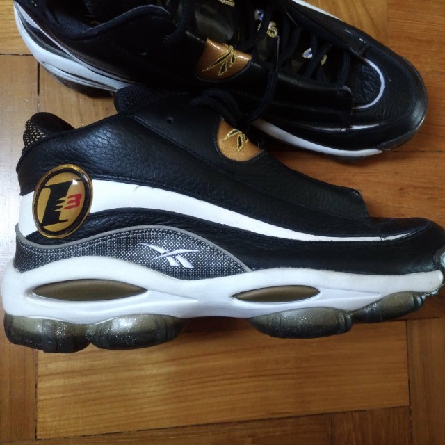allen iverson black and gold shoes