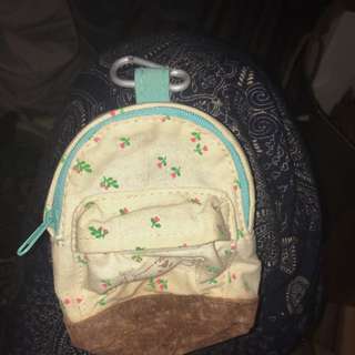 keychain: mini backpack