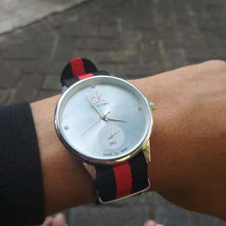 Jam tangan ck kanvas