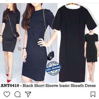 Ann Taylor basic short sleeve sheath dress size S
