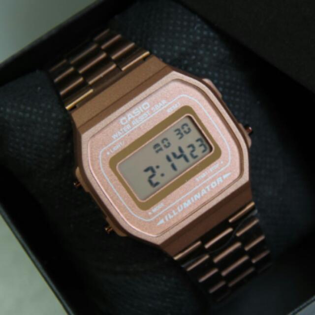 casio a168w rose gold