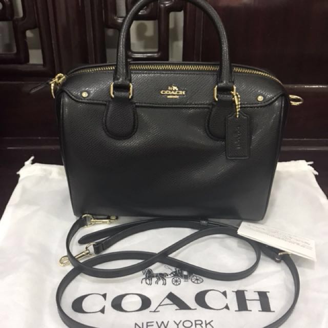 Authentic Coach F36624 Mini Bennett Satchel in Crossgrain Leather Sling  Crossbody Shoulder Handbag (Never use before )