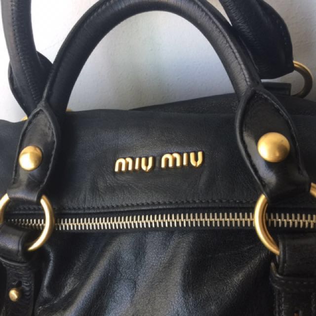 Miu Miu Vitello Lux Bow Bag ○ Labellov ○ Buy and Sell Authentic Luxury