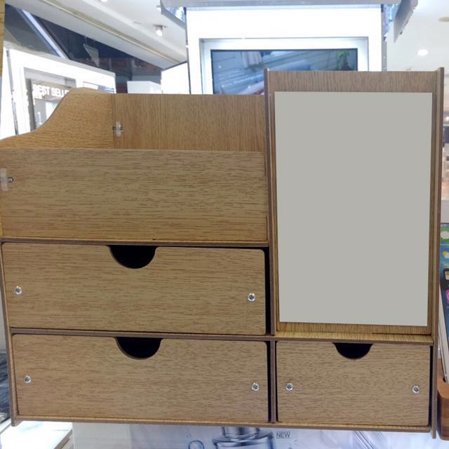 Diy Wooden Cosmetic Desk Organiser Furniture Home Decor On Carousell