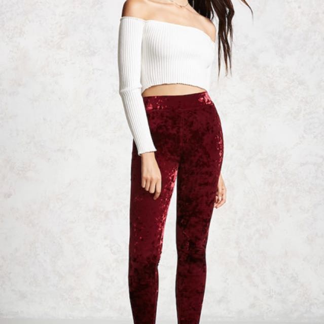 forever 21 velvet pants