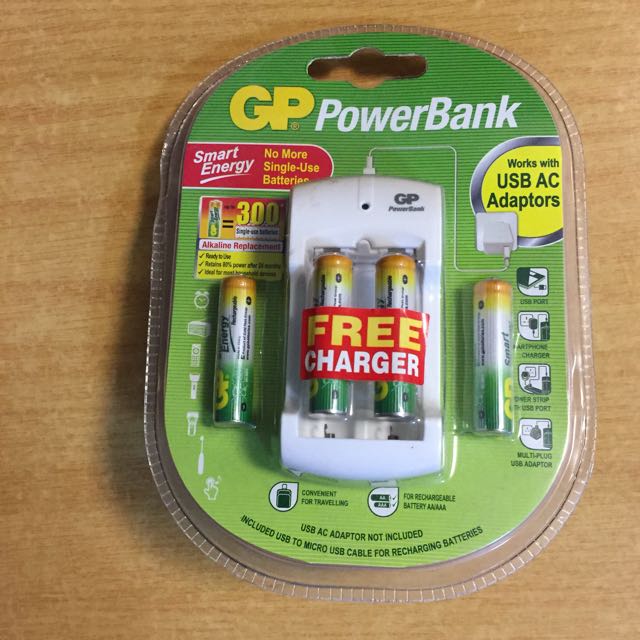 GP Powerbank Pb310 USB charger w/ 4 AAA batteries, Mobile Phones ...
